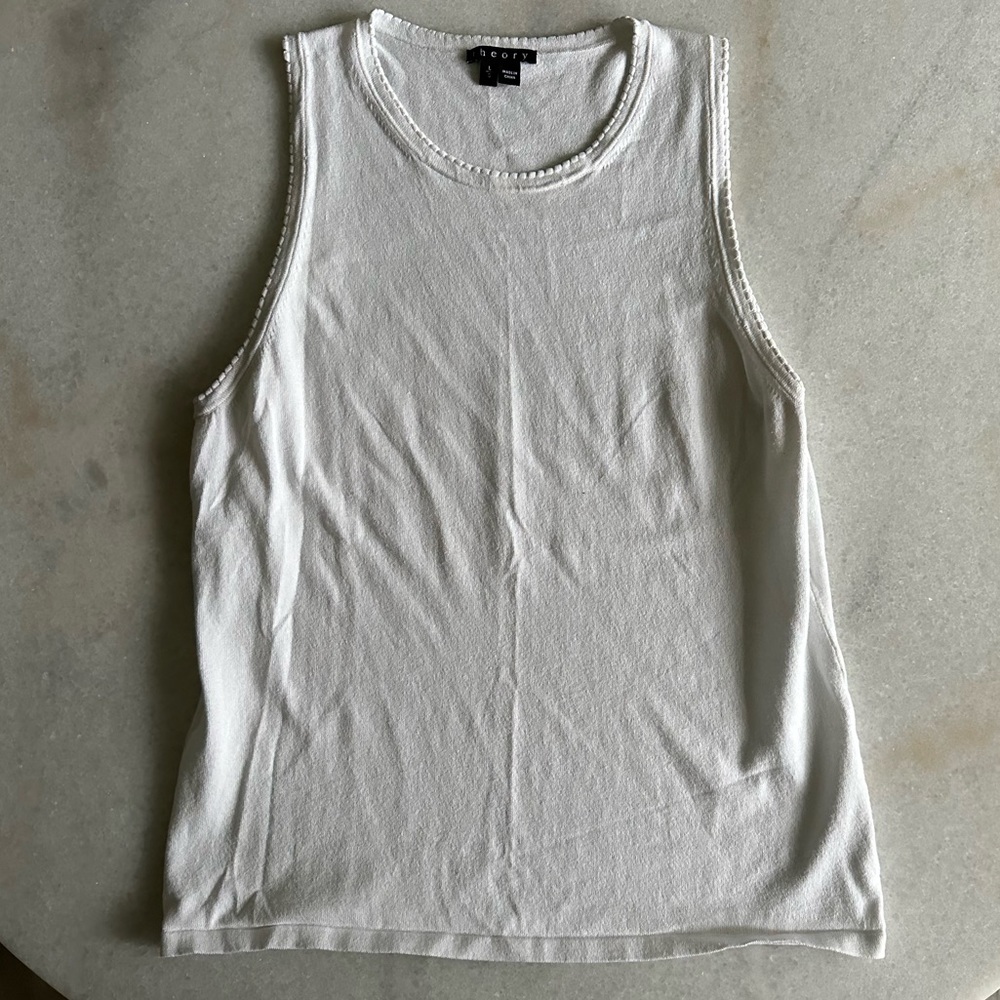Theory knit scalloped shell